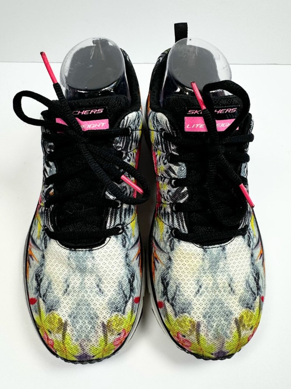 Skechers Floral Air-Cooled Memory Foam Sneaker Shoes Lite Weight Women's Size 8 - Picture 3 of 16